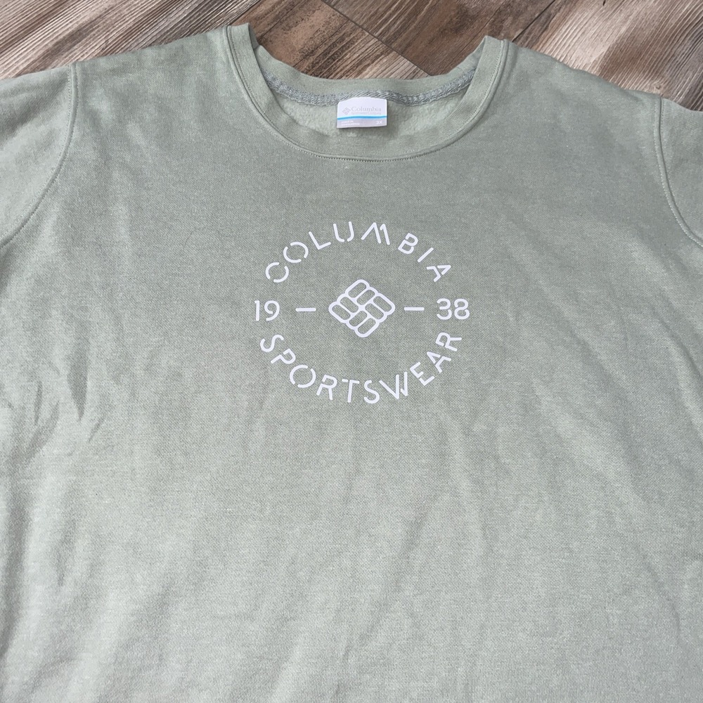 Columbia Women Sage Green Pullover Crew Neck Sweater Size 3x